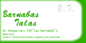 barnabas talas business card